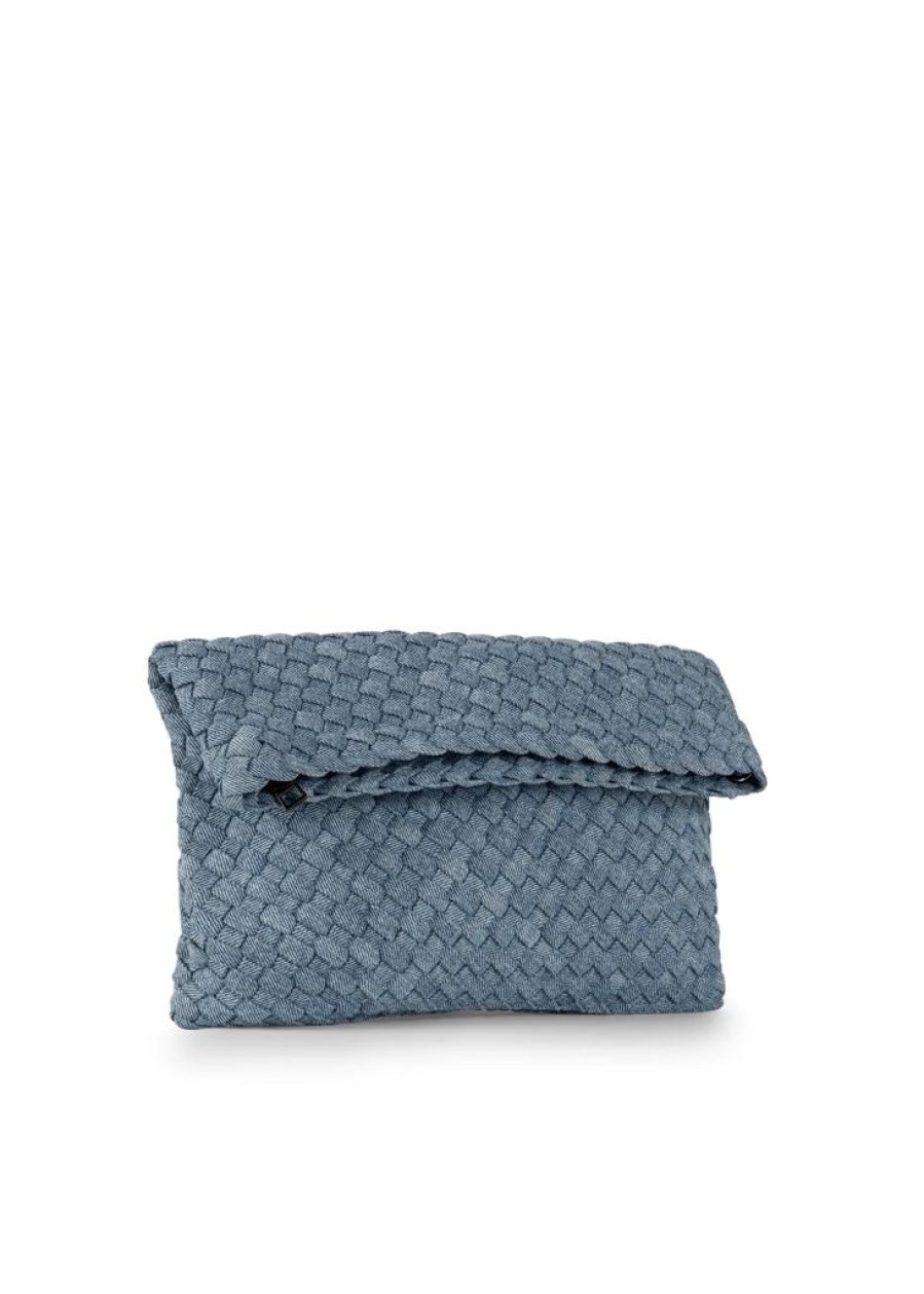 Bags Haute Shore | Val Montreal | Woven Denim Crossbody & Foldover Clutch (Final Sale)