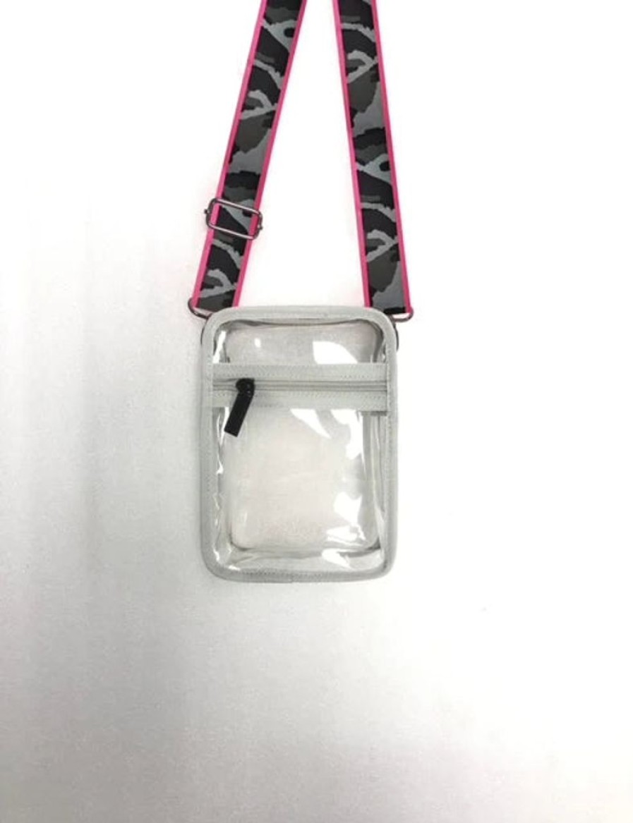 Bags Haute Shore | Casey Clear Camo | Stadium Approved Clear Cellphone Crossbody