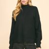 Tops PINCH | Mockneck Black Pullover