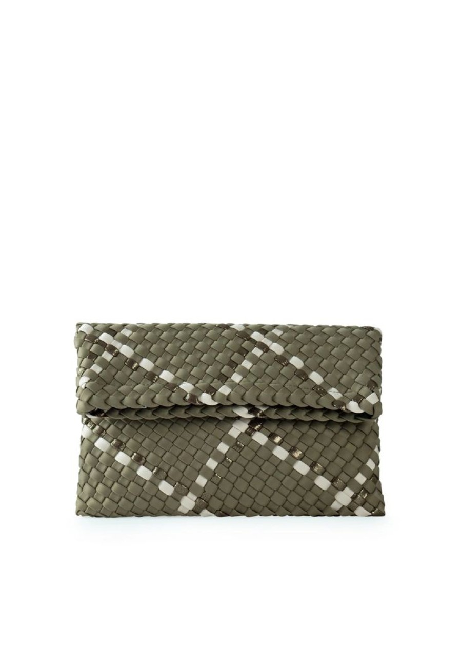 Bags Haute Shore | Val Sage | Woven Crossbody & Foldover Clutch (Final Sale)