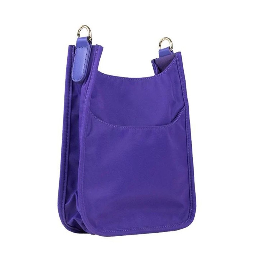 Bags AHDORNED | Purple Mini Nylon Messenger Bag | No Strap