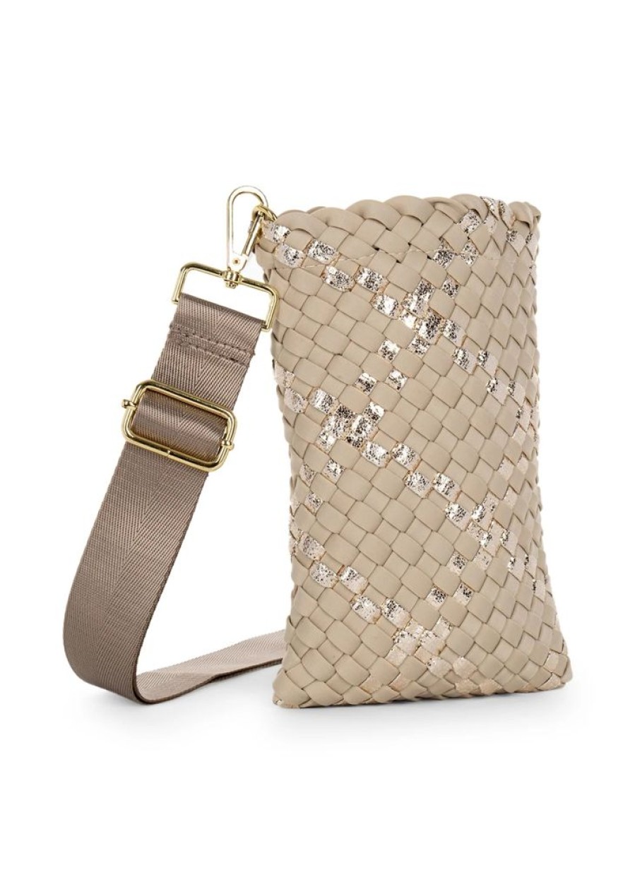 Bags Haute Shore | Shay Buff | Woven Cellphone Crossbody (Final Sale)