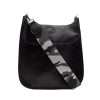 Bags AHDORNED | Black Vegan Crossbody + Silver Camo Print Strap