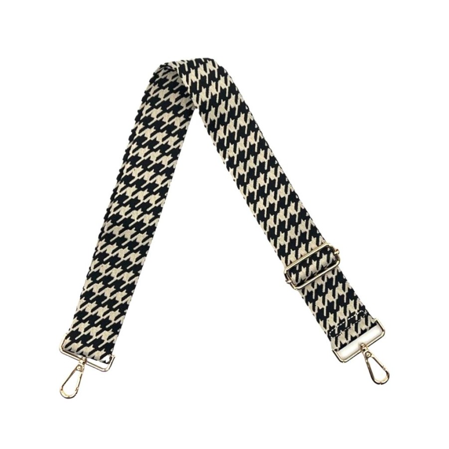 Bags AHDORNED | Black-White | Houndstooth Crossbody Strap