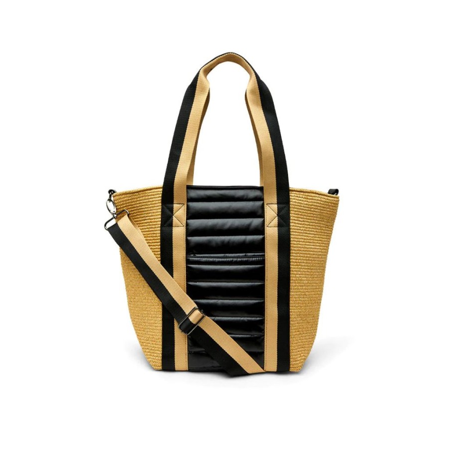 Bags Think Royln | Sunset Tote | Dune Raffia & Pearl Black