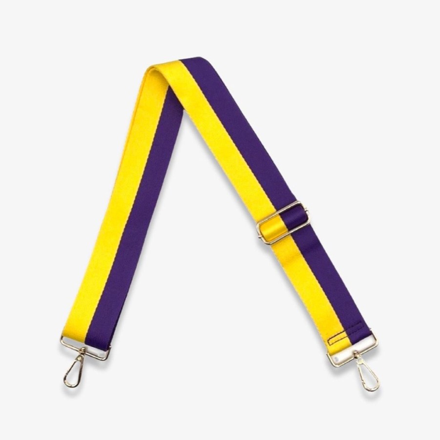 Bags AHDORNED | Purple-Gold | Two Stripe Crossbody Strap