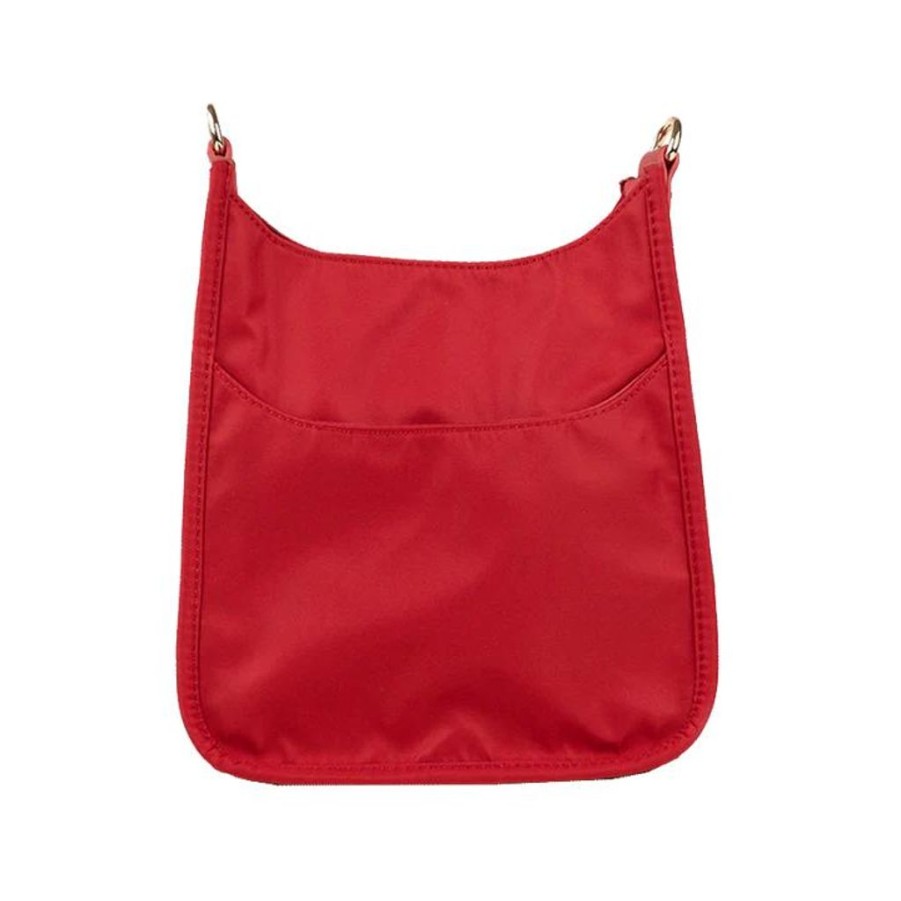 Bags AHDORNED | Red Mini Nylon Messenger Bag | No Strap