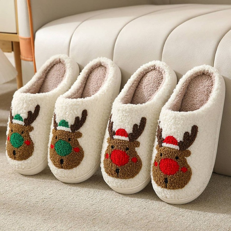 Shoes ACCITY | Reindeer Fluffy Slippers