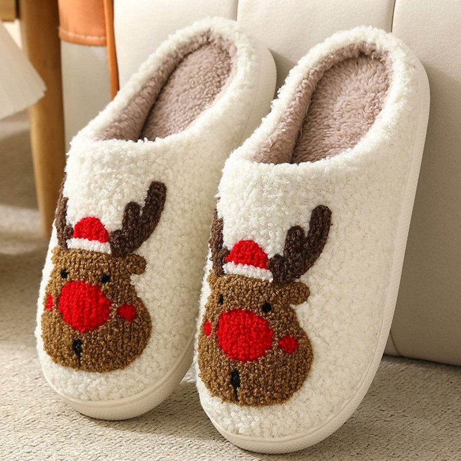 Shoes ACCITY | Reindeer Fluffy Slippers