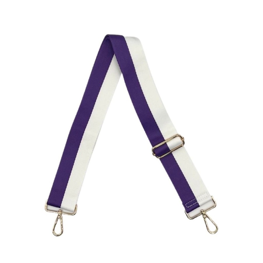 Bags AHDORNED | Purple-White | Two Stripe Crossbody Strap