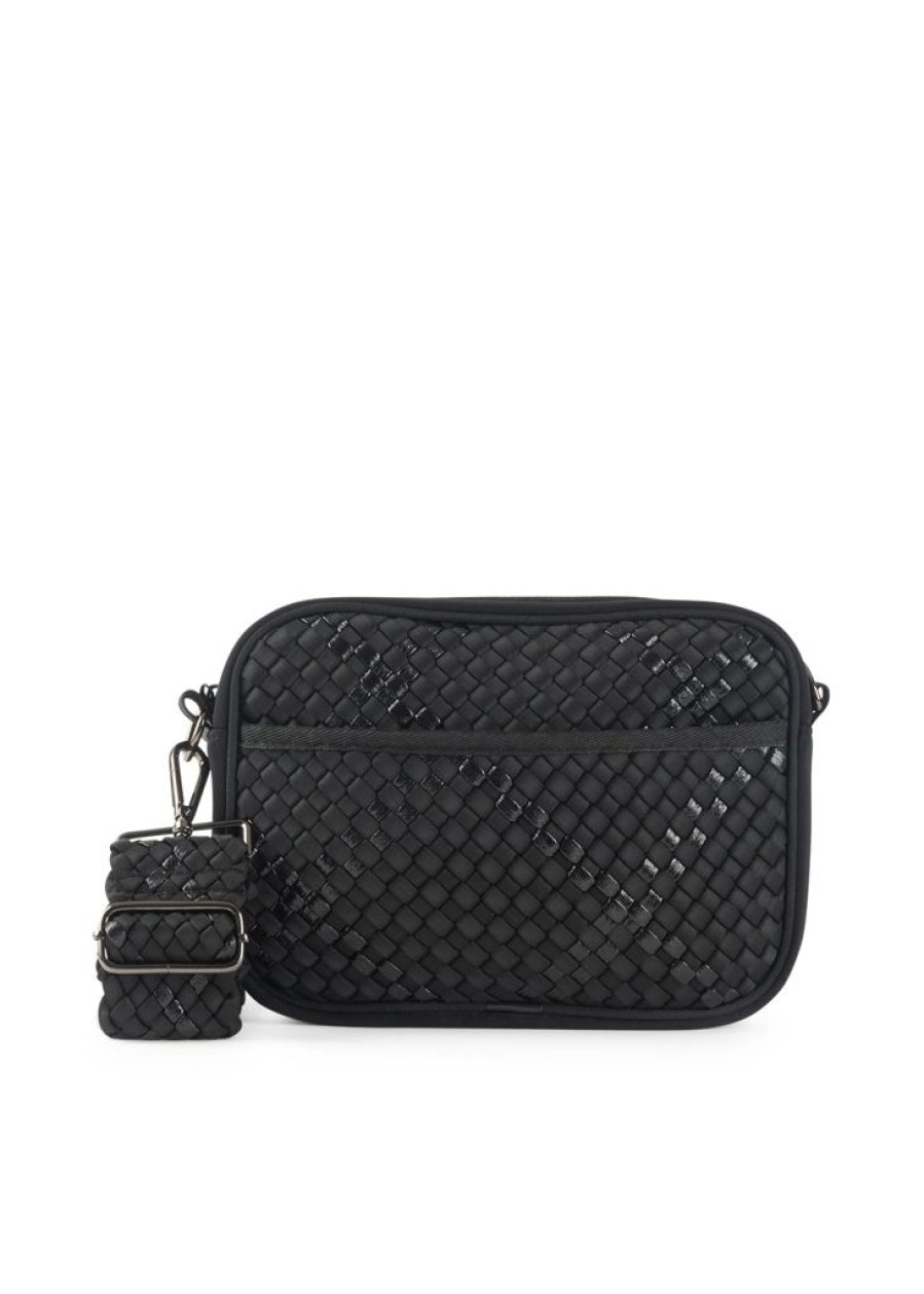 Bags Haute Shore | Drew Noir | Woven Camera Bag Crossbody