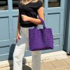 Bags AHDORNED | Lilly Eggplant | Woven Neoprene Tote