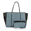 Bags Haute Shore | Greyson York | Denim/ Vegan Leather Mix Media Tote (Final Sale)