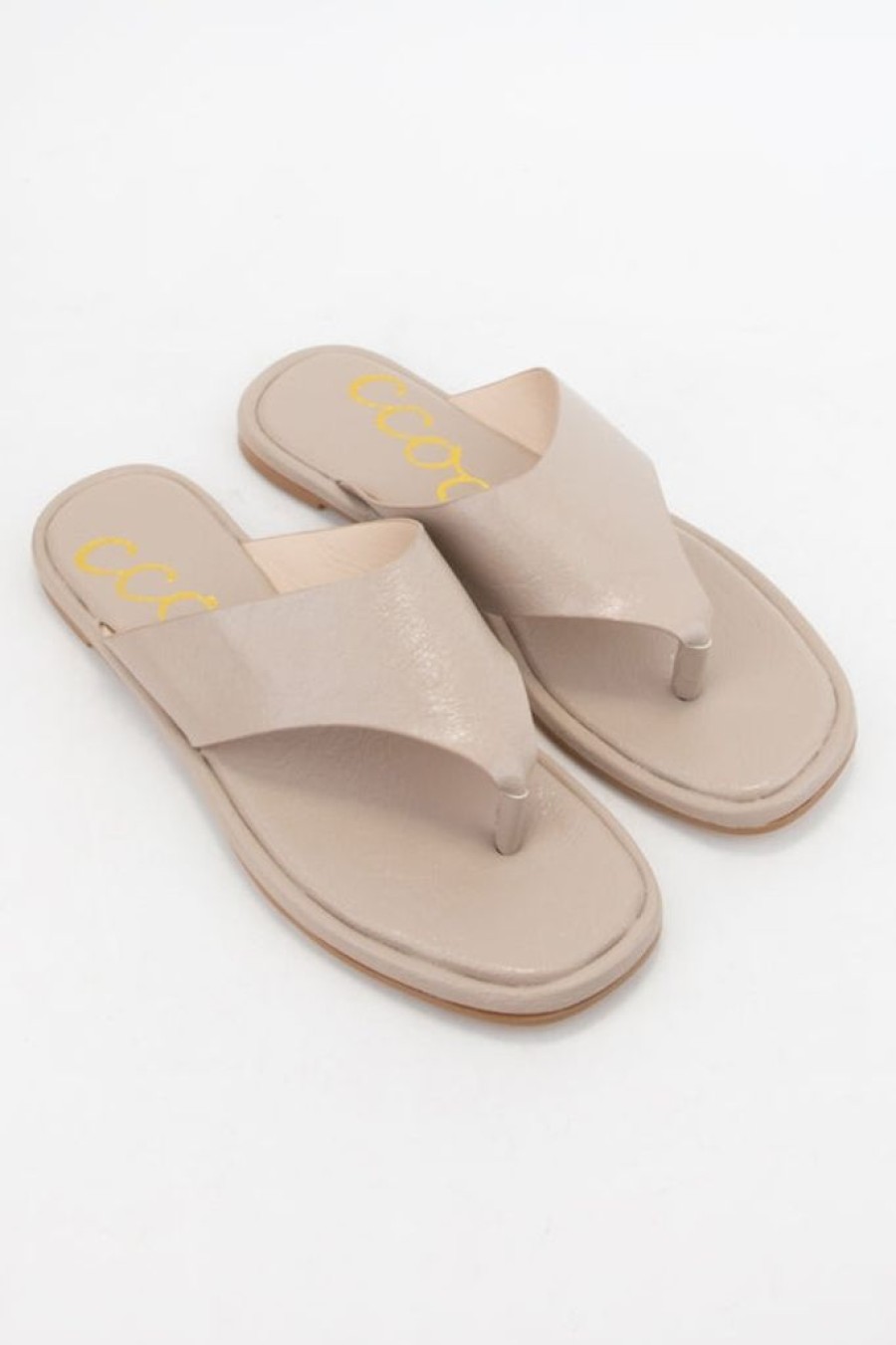 Shoes CCOCCI | Light Taupe Wide Strap Sandal