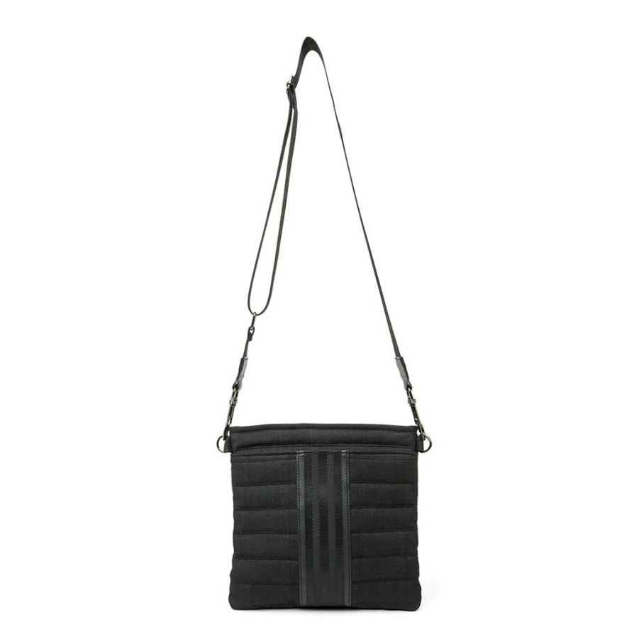 Bags Think Royln | Boardwalk Buddy Deep Water Black Linen Crossbody (Final Sale)