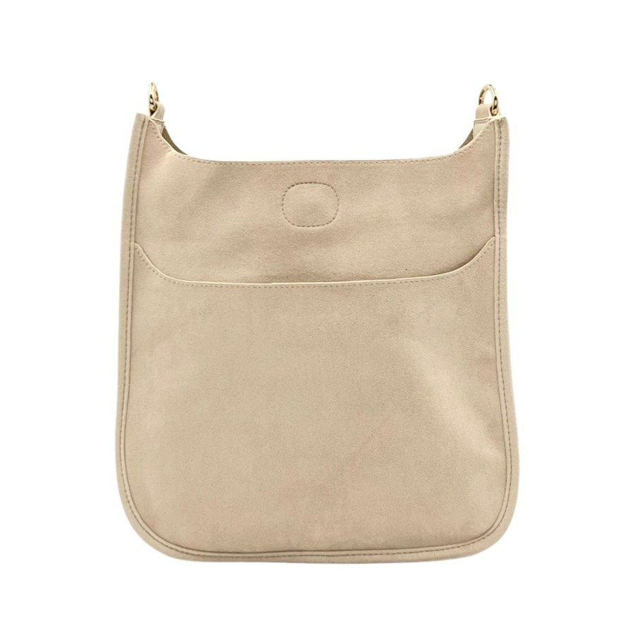 Bags AHDORNED | Bone Microsuede Crossbody | No Strap