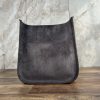 Bags AHDORNED | Grey Microsuede Crossbody | No Strap (Silver Hardware)