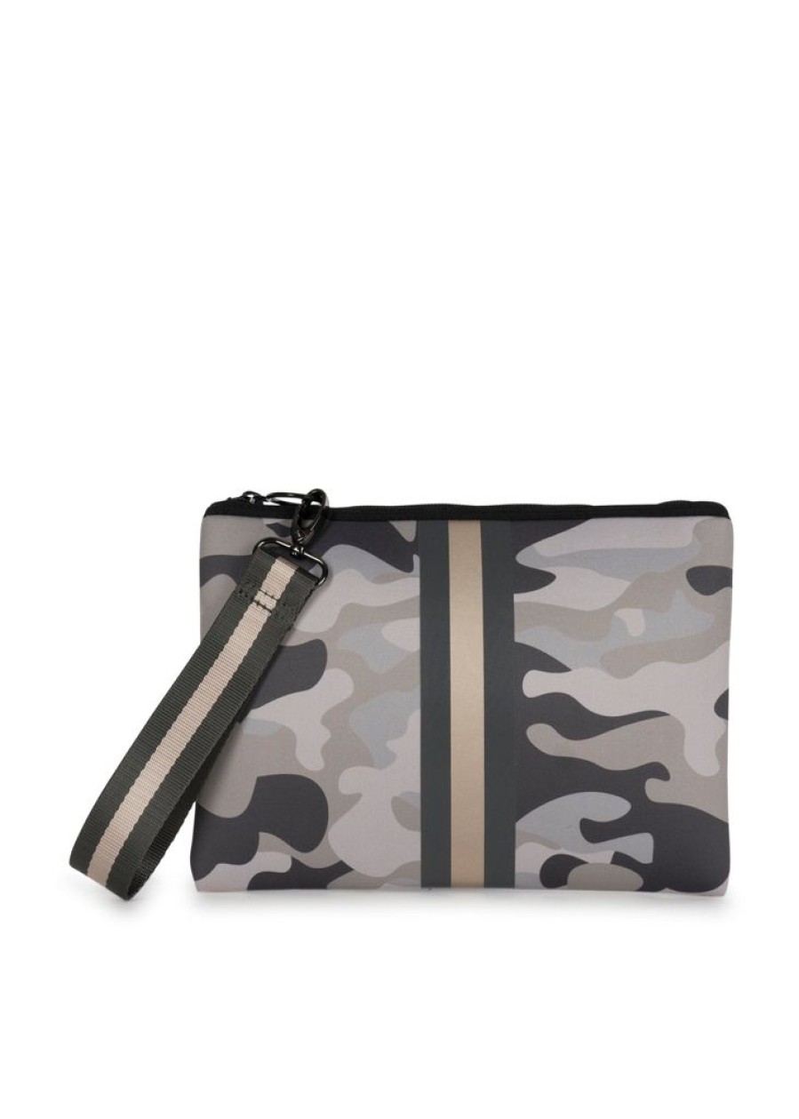 Bags Haute Shore | Beth Safari | Camo Neoprene Clutch (Final Sale)