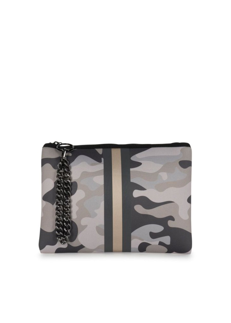 Bags Haute Shore | Beth Safari | Camo Neoprene Clutch (Final Sale)