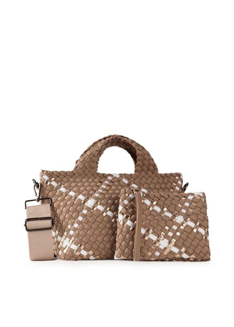 Bags Haute Shore | Mark Latte | Mini Woven Tote (Final Sale)