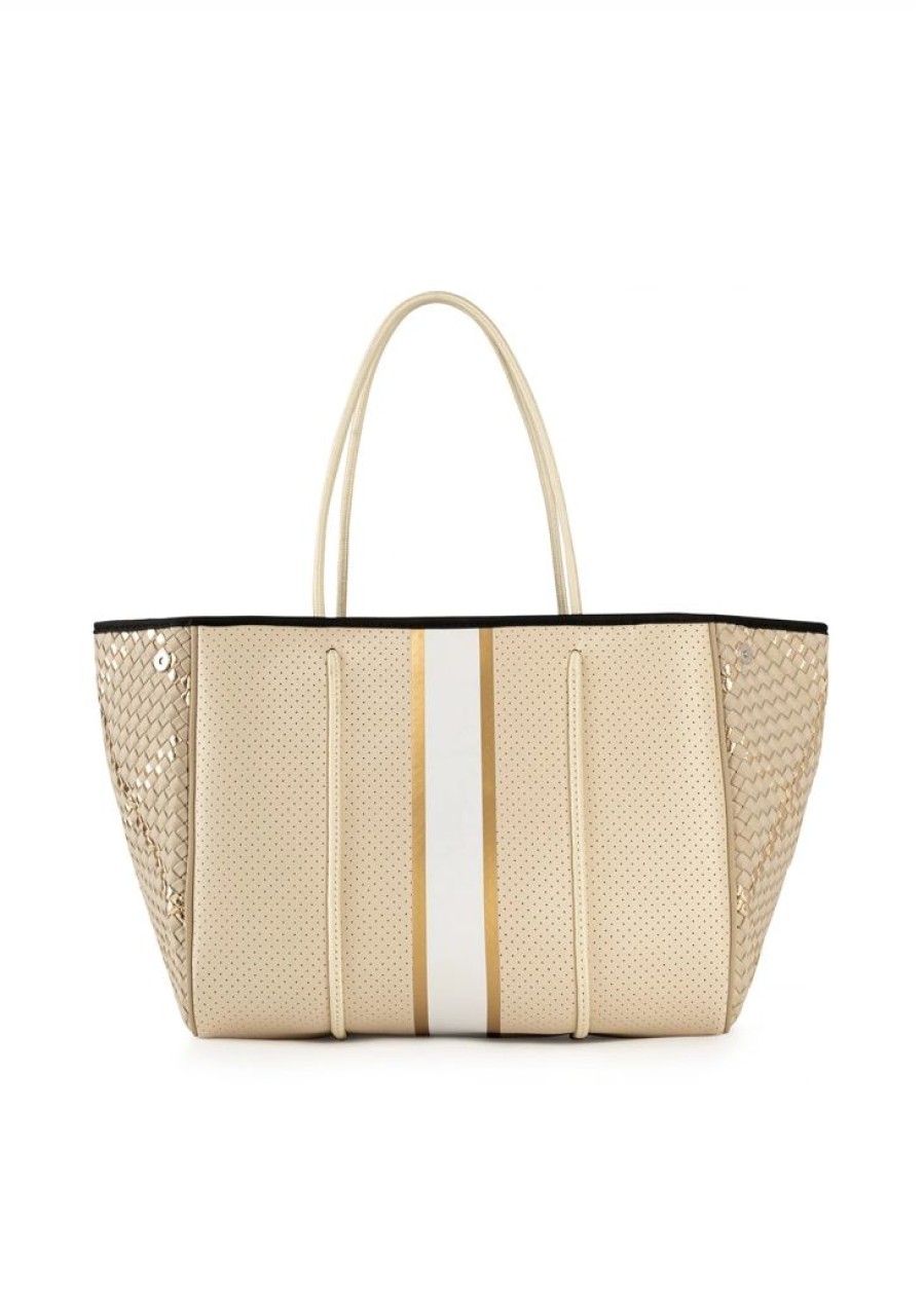 Bags Haute Shore | Greyson Dune '23 | Neoprene Woven Mix Media Tote