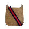 Bags AHDORNED | Mushroom Vegan Messenger + Navy-Red Striped Strap