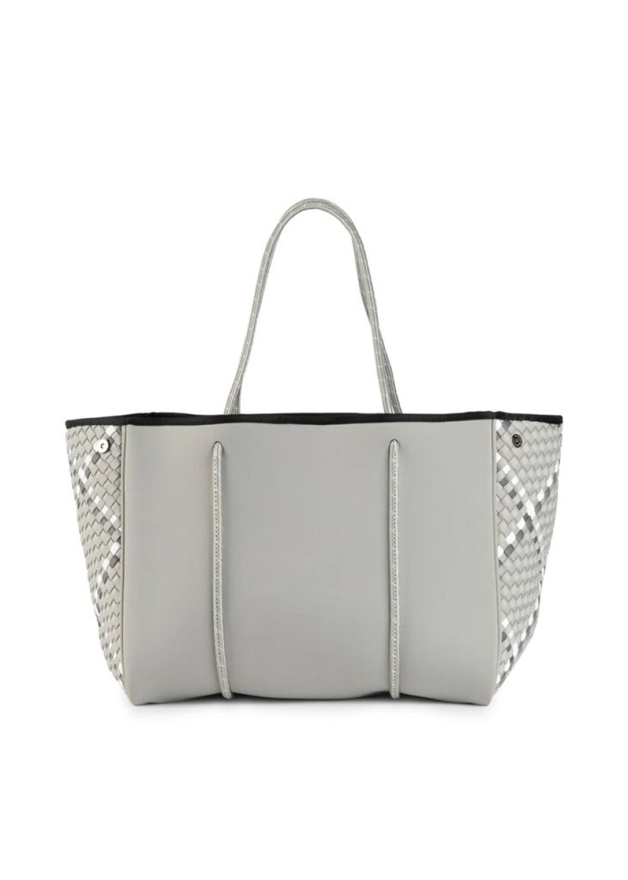 Bags Haute Shore | Greyson Aspen | Woven Neoprene Mix Media Tote (Final Sale)