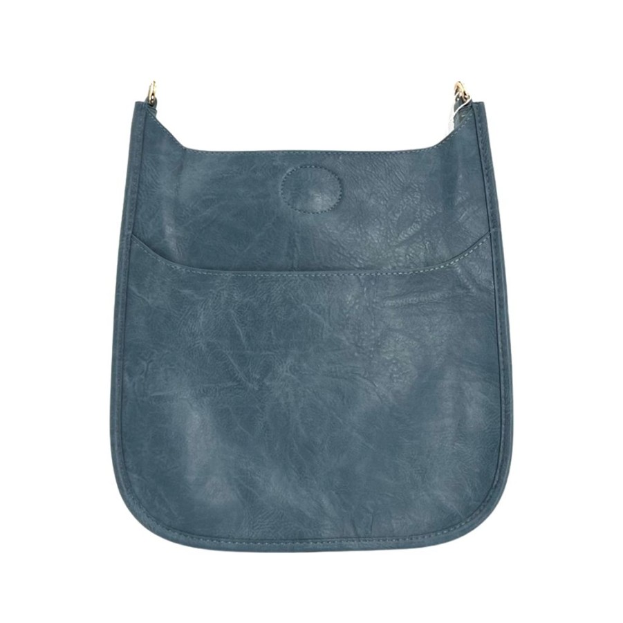 Bags AHDORNED | Denim Blue Vegan Messenger | No Strap