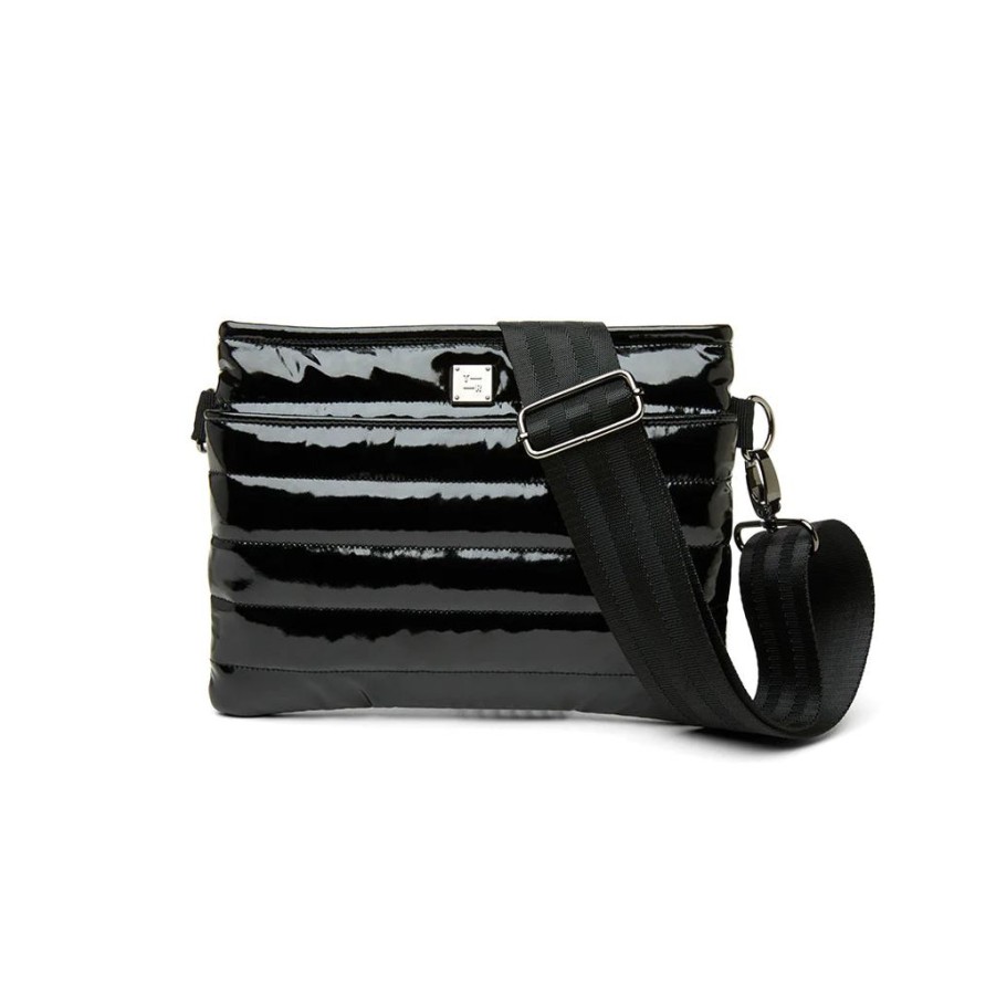 Bags Think Royln | Bum Bag 2.0 | Black Patent Medium Crossbody / Belt Bag