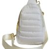 Bags AHDORNED | Eliza White | Quilted Puffer Sling Bag