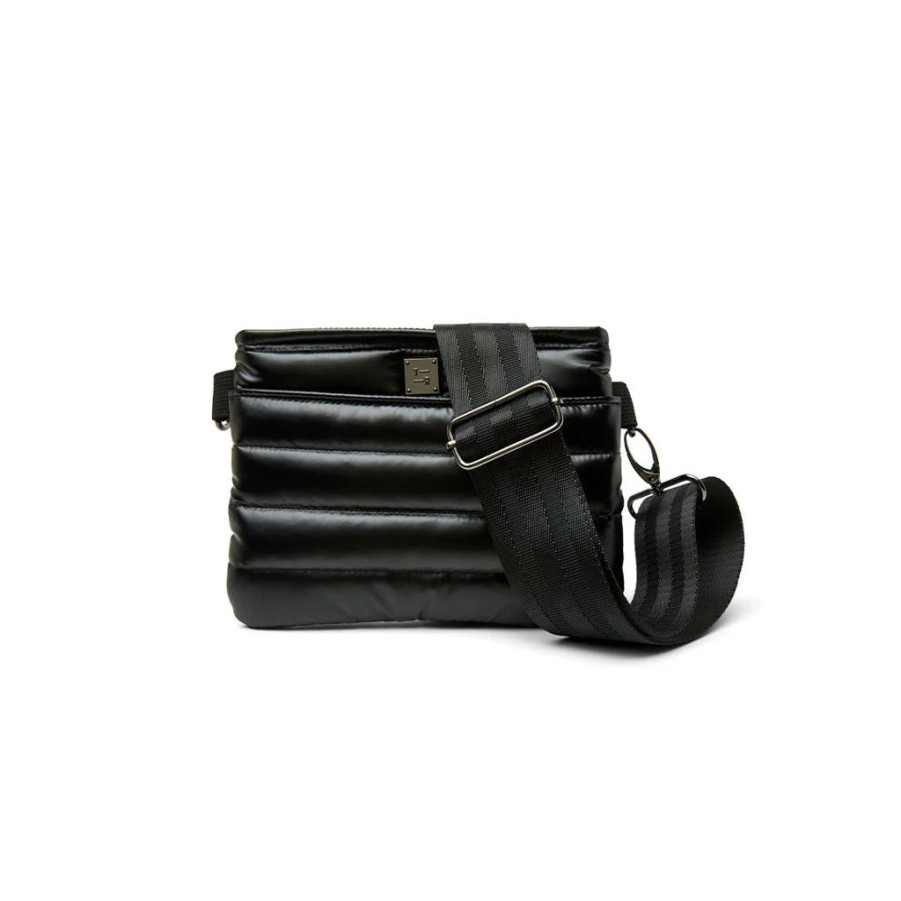 Bags Think Royln | Bum Bag | Pearl Black (Black Strap) Crossbody / Belt Bag